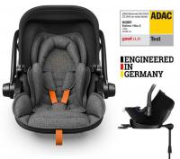 KIDDY Evoluna i-size 2 + Isofix základna 40-83 cm Grey Mel.-Safe Orange